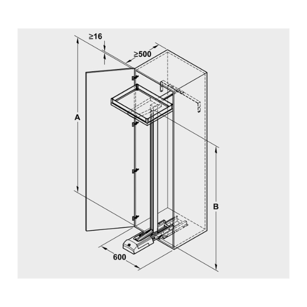 ảnh sản phẩm Tủ kho kessebohmer Convoy Lavido Hafele 549.62.906