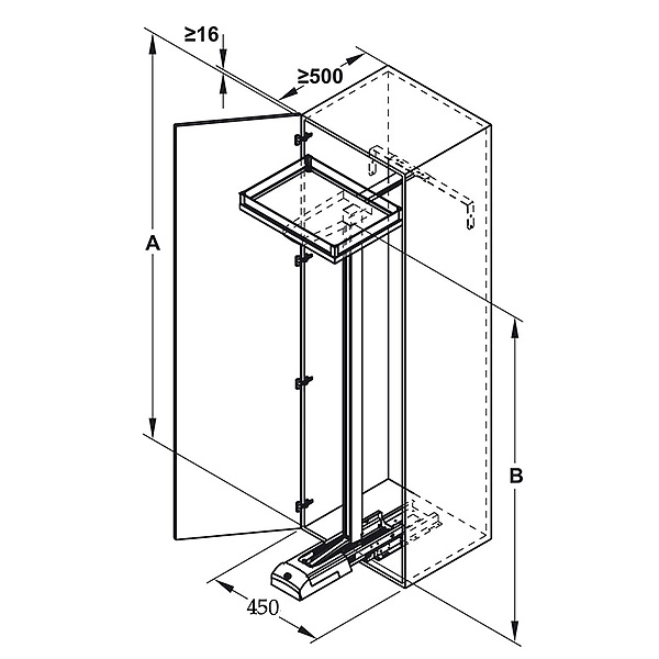 ảnh sản phẩm Tủ kho Kessebohmer Convoy Lavido Hafele 549.63.486