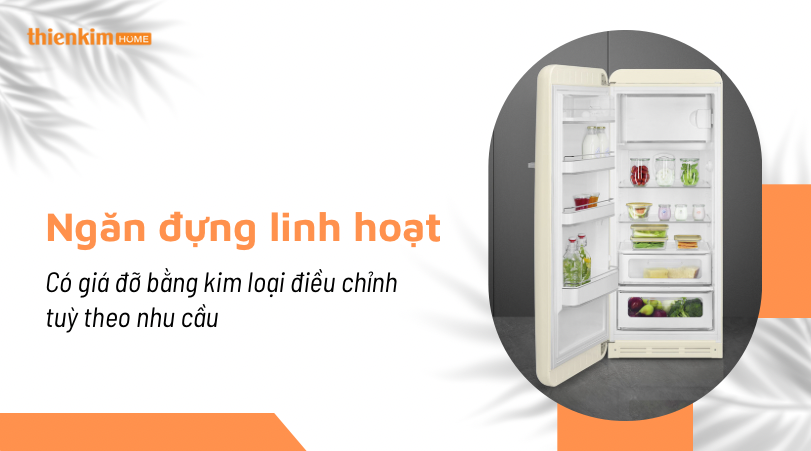 Ngăn đựng linh hoạt Tủ lạnh Smeg FAB28RCR5 535.14.545