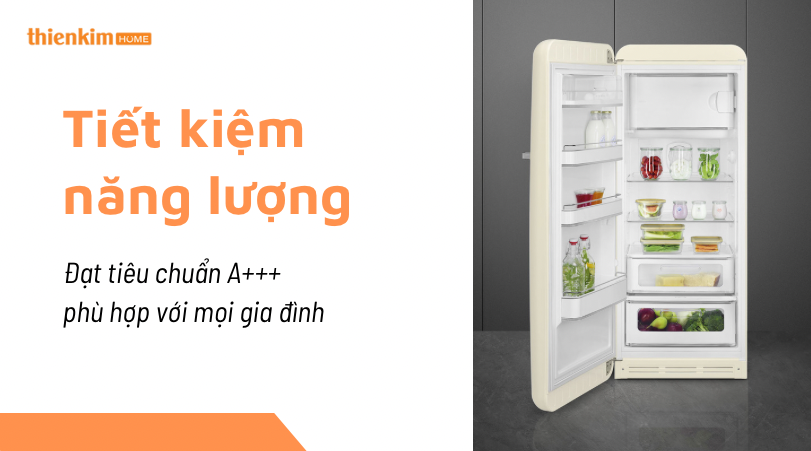 Tiết kiệm năng lượng Tủ lạnh Smeg FAB28RCR5 535.14.545