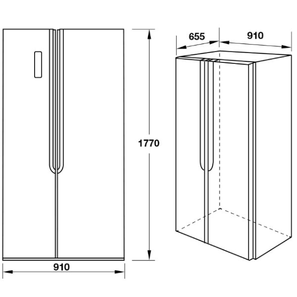 ảnh sản phẩm Tủ lạnh Hafele HF-SB5321FB 534.14.021