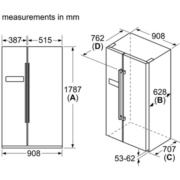 ảnh sản phẩm Tủ lạnh Side by side Bosch KAN93VIFPG Serie 4 TGB