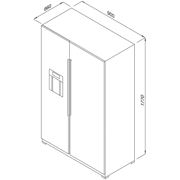 ảnh sản phẩm Tủ lạnh Side by Side Malloca MF-547 SIM