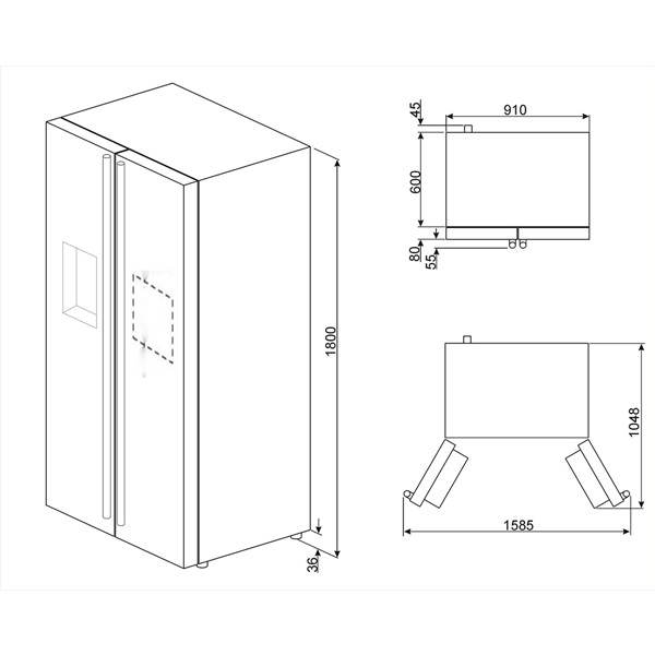 ảnh sản phẩm Tủ lạnh SMEG SBS662X 535.14.999