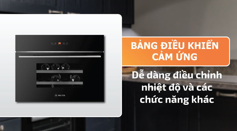 Tủ bảo quản rượu Malloca MWC-24CP Bảng điều khiển 