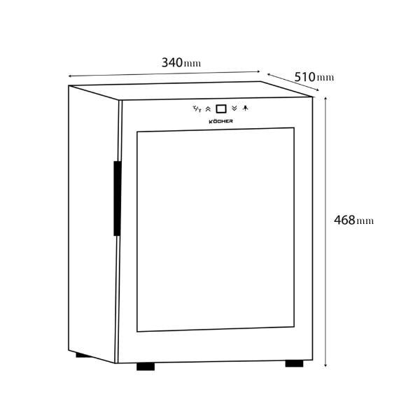 ảnh sản phẩm Tủ rượu Kocher KWEU-1012B