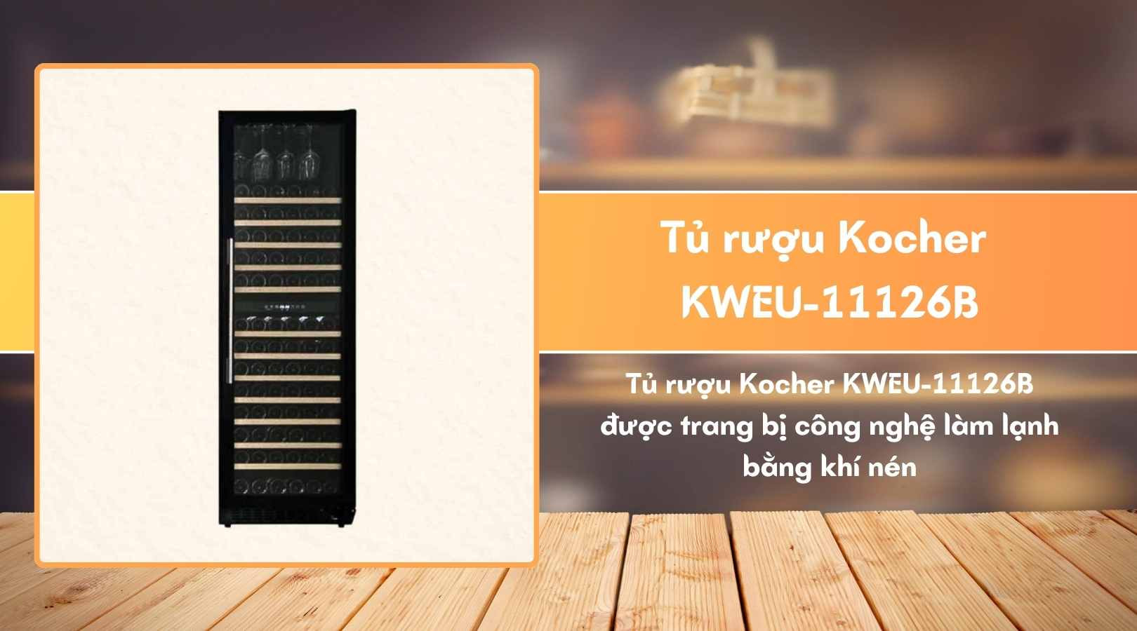 ảnh sản phẩm Tủ rượu Kocher KWEU-11126B