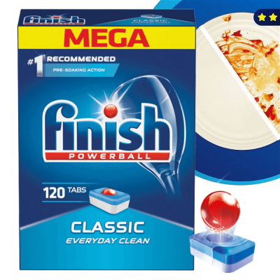 ảnh sản phẩm Viên rửa bát Finish classic FVCL120LG 120 viên