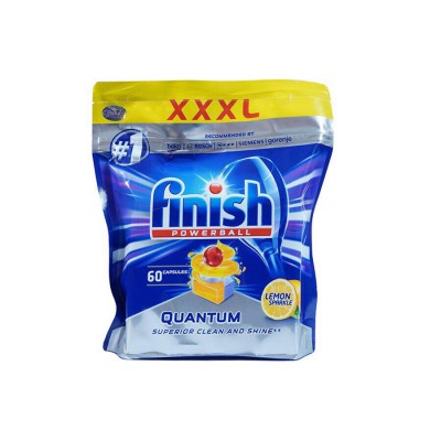 ảnh sản phẩm Viên rửa bát Finish quantum max lemon FVQT60LM 60 viên