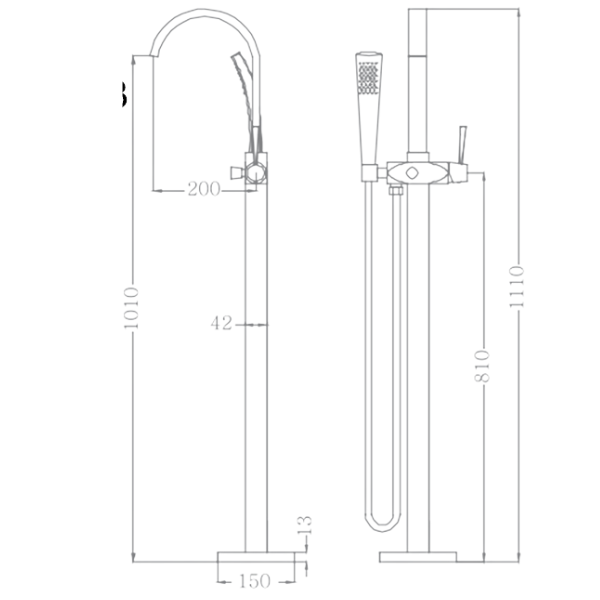 ảnh sản phẩm Sen tắm bồn đặt sàn Euroking EU-61003