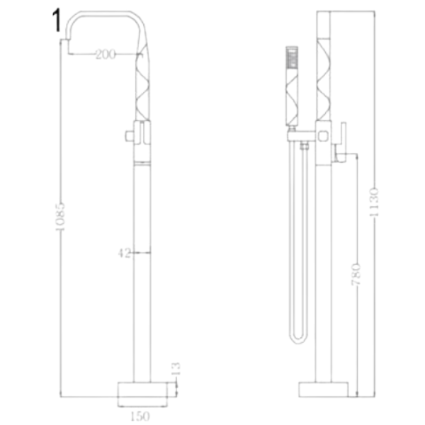 ảnh sản phẩm Sen tắm bồn Euroking EU-51002-1