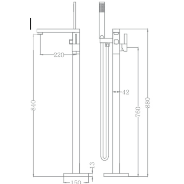 ảnh sản phẩm Sen tắm đặt sàn Euroking EU-51001-2