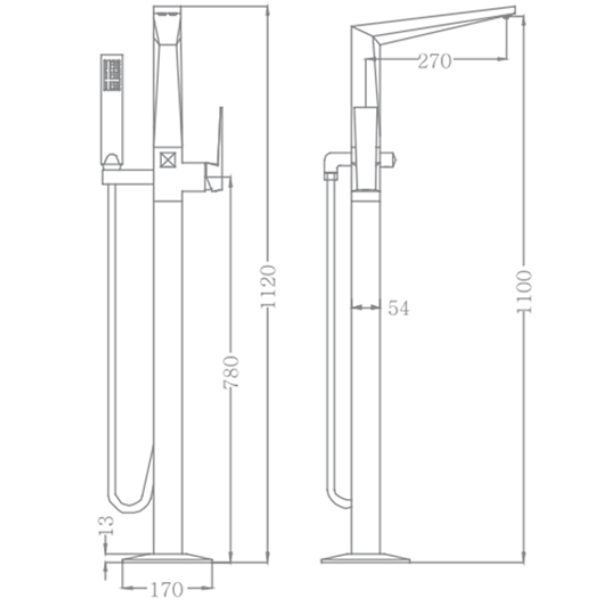 ảnh sản phẩm Sen tắm đặt sàn Euroking EU-81008