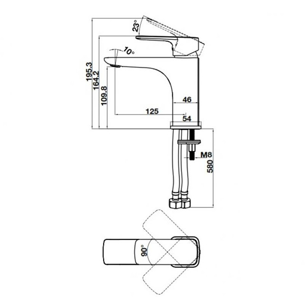 ảnh sản phẩm Vòi trộn Hafele Kobe 100 589.15.000