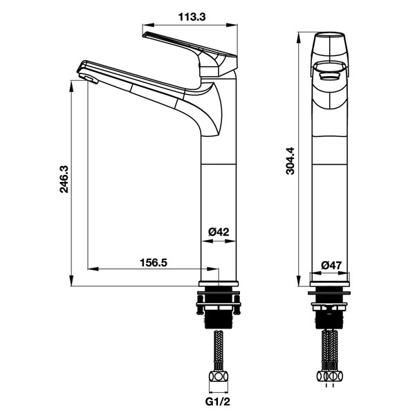 ảnh sản phẩm Vòi trộn lavabo Hafele Vigor 240 495.61.140