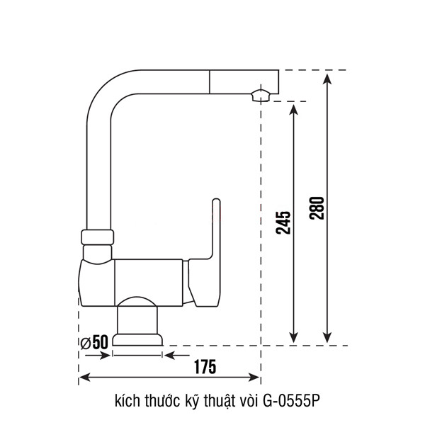 ảnh sản phẩm Vòi rửa chén Carysil Argo G-0555P Arena (10)