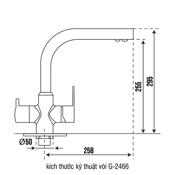 ảnh sản phẩm Vòi rửa chén Carysil Argo G-2466 Arena (10)