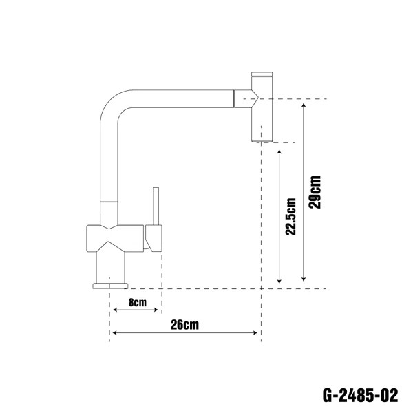 ảnh sản phẩm Vòi rửa chén Carysil G-2485 Snova (02)