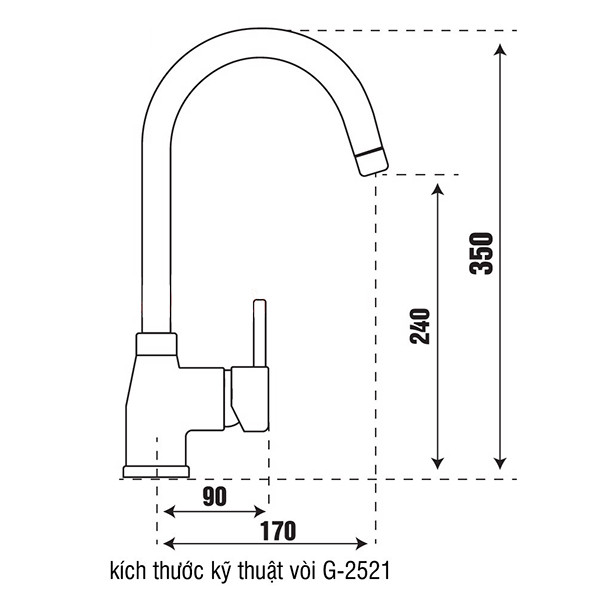 ảnh sản phẩm Vòi rửa chén Carysil G-2521 Champange (18)