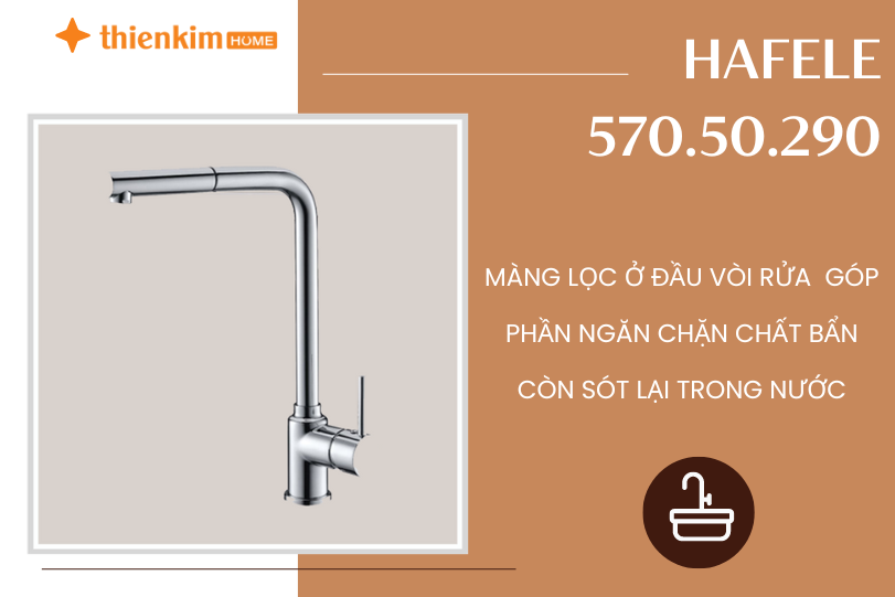 Vòi rửa chén Hafele HT19-CH1P319 570.50.290 an toàn sử dụng