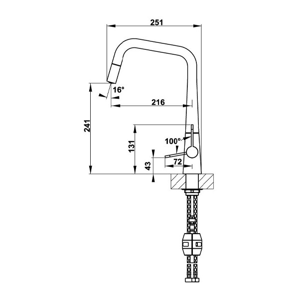 ảnh sản phẩm Vòi rửa chén Hafele HT20-CH1P241 570.82.220