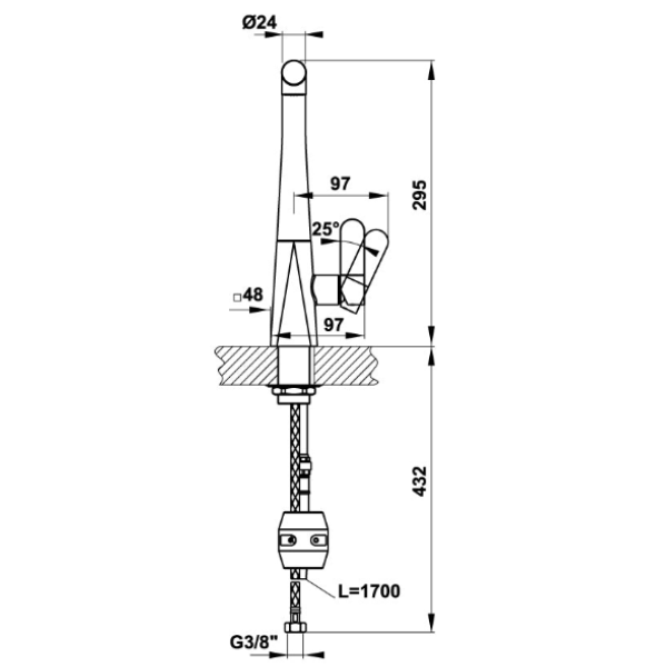 ảnh sản phẩm Vòi rửa chén Hafele HT20-CH1P259 570.82.210