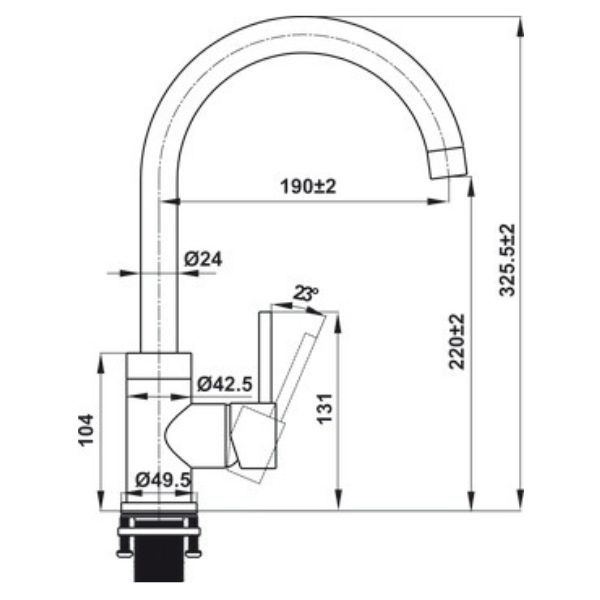 ảnh sản phẩm Vòi rửa chén Hafele HT21-CH1F220C 577.55.240