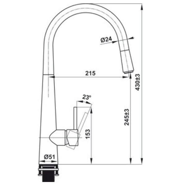 ảnh sản phẩm Vòi rửa chén Hafele HT21-CH1P245 577.55.220