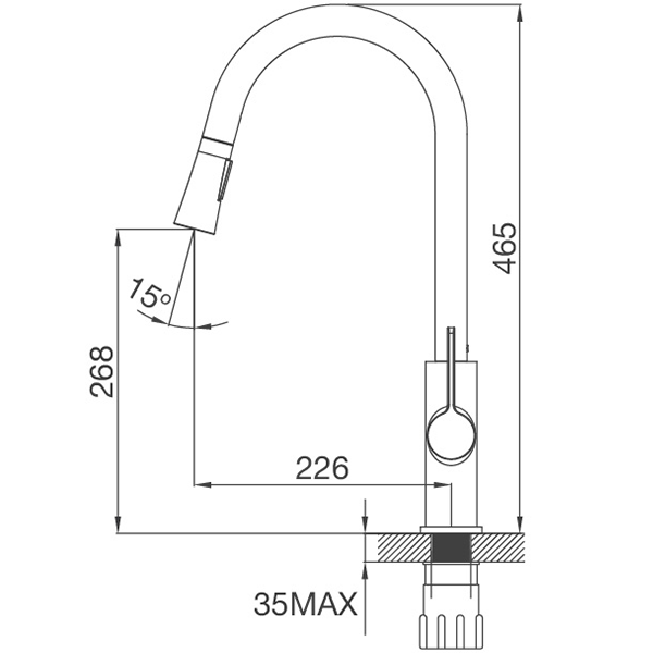 ảnh sản phẩm Vòi rửa chén Malloca K012C