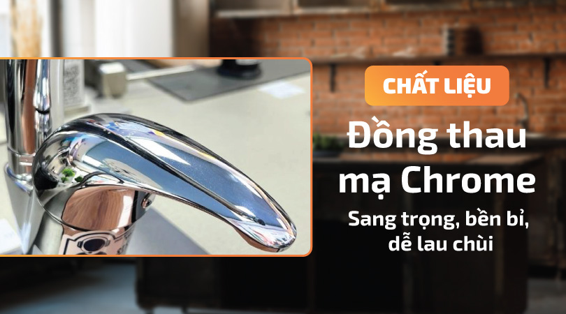 vòi rửa chén mạ Chrome Malloca K121N