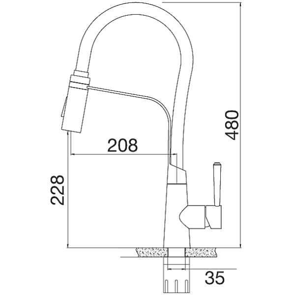 ảnh sản phẩm Vòi rửa chén Malloca K596S