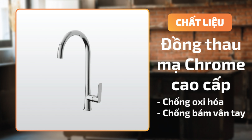 Vòi rửa chén Malloca K77C chất liệu