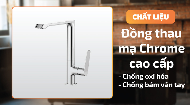 Vòi rửa chén Malloca K82C chất liệu