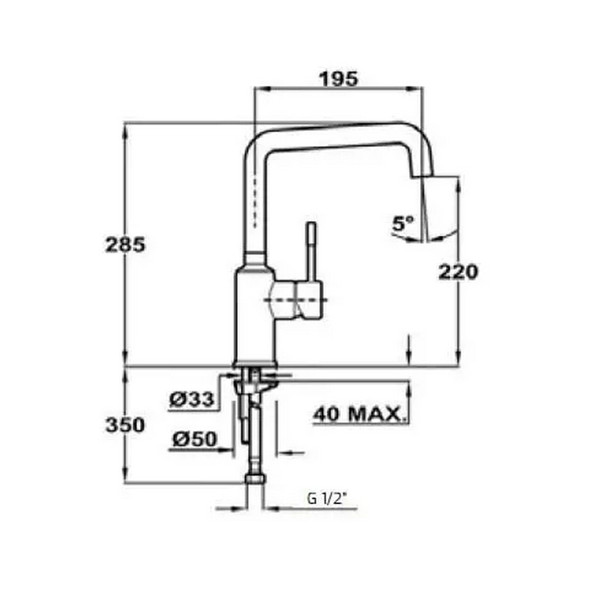 ảnh sản phẩm Vòi rửa chén Teka FRAME 915 509150210