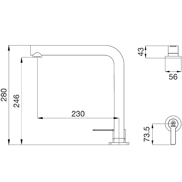 ảnh sản phẩm Vòi chậu rửa chén Malloca K501B