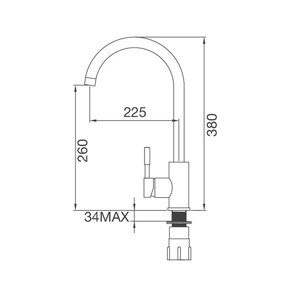 ảnh sản phẩm Vòi rửa chén Malloca K569-SN